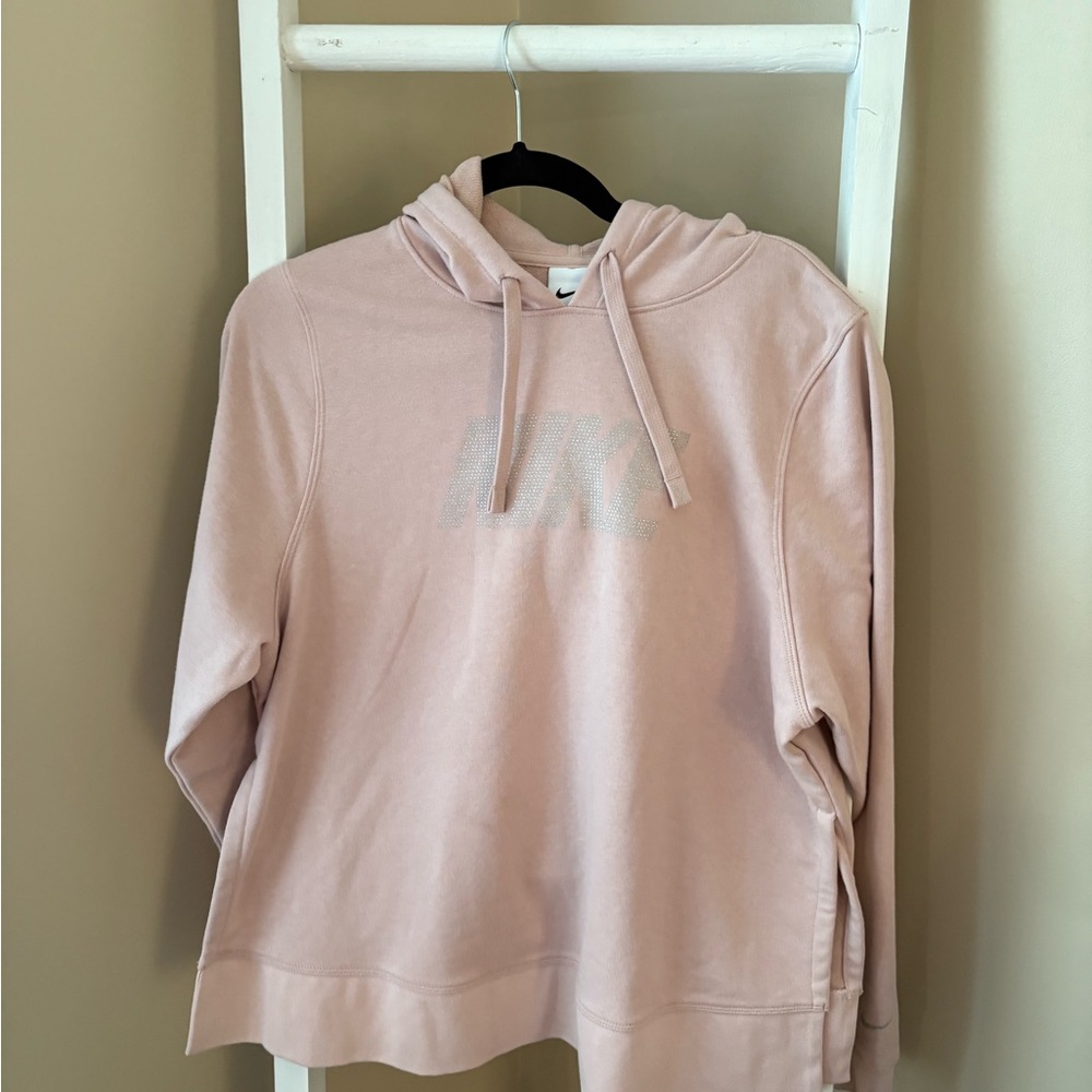 Nike Pink Casual Sweater with Hood